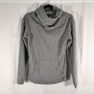 Fundamental Coast Hoodie Women's XS Grey Long Sleeve Hooded Pockets Pullover